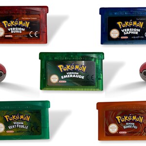 ポケモン GBA – バージョンを選択してください!ファイアレッド、リーフグリーン、ルビー、サファイア、エメラルド |多言語 |ケース付属