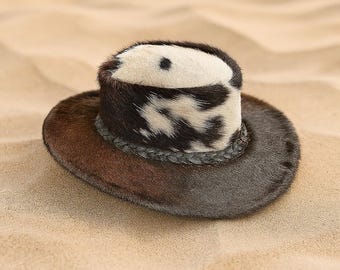 Cowhide Leather Cowboy Hat:  Western Rodeo style