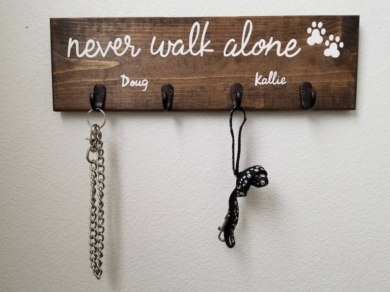 Personalized Dog Leash and Collar Hooks Personalized Dog Etsy
