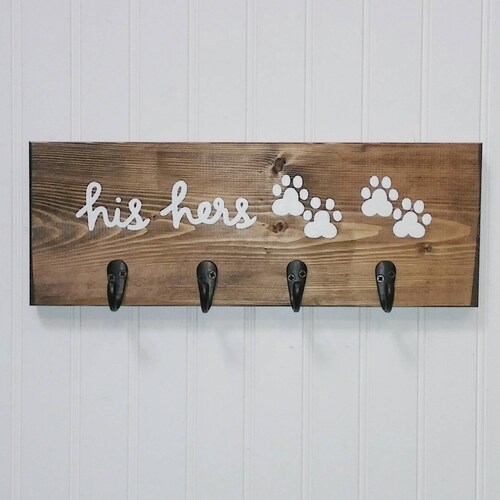 LASER CUT Key Hanger Dog Leash Holder Entryway Organizer Etsy