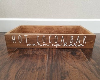 Hot Cocoa Bomb Display Bar, Hot Cocoa Station, Hot Cocoa Tray, Hot Chocolate Bar, Valentine's Day Gift Under 100, Hot Cocoa Stand