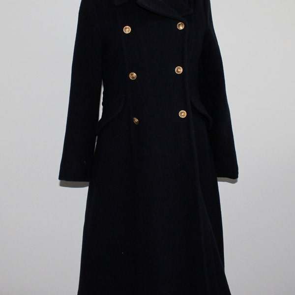 Navy Blue Rothschild Wool Princess Coat Girls' 14 Ladies XS