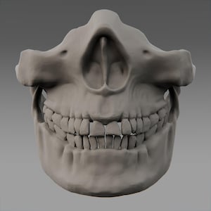 Smiling Skull Mask 3D Model for Printing