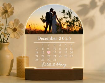 Peronalized Photo Night Light, Photo Collage LED Light, Custom Photo Collage Frame Lamp, Anniversary Gift, Birthday Gift for Firends Couple