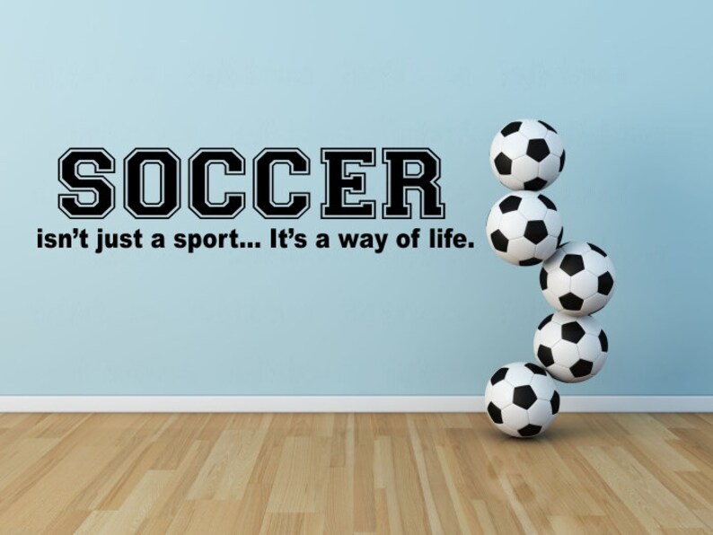 Soccer Wall Decal Vinyl Bedroom Way Of Life Sticker Decor Usa