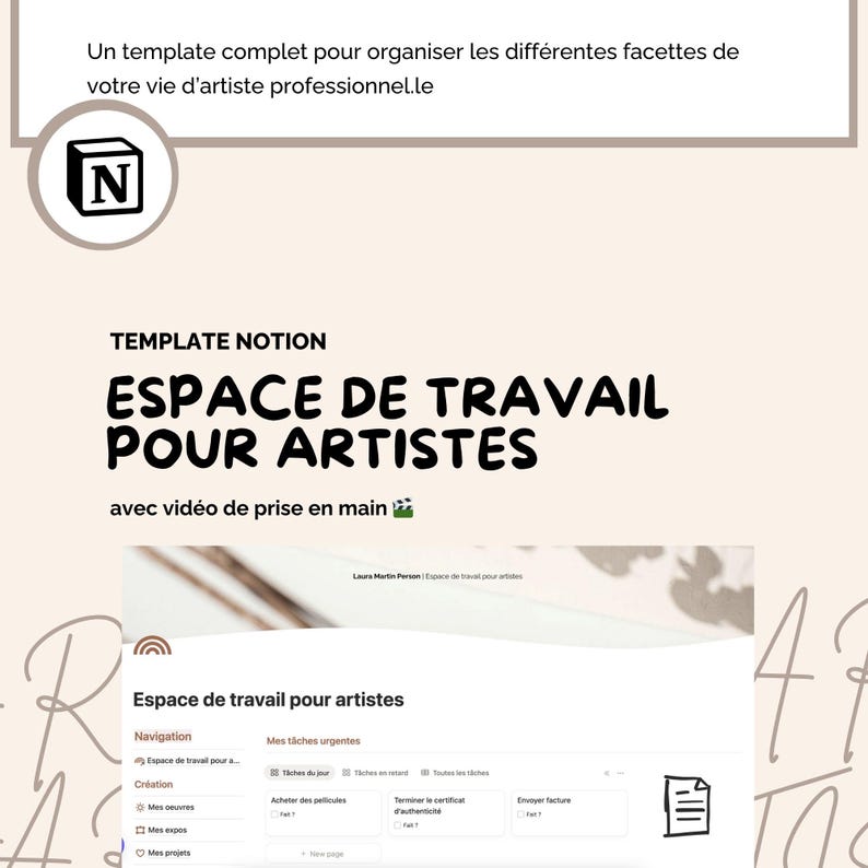 Plantilla de concepto "Espacio de trabajo para artistas" imagen 1