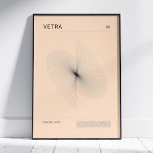 Stampa artistica minimalista astratta - Vetra Echoing Axis - Decorazione murale moderna