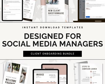 Social Media Manager Onboarding Bundle: Canva & Google Templates (Digital Download)