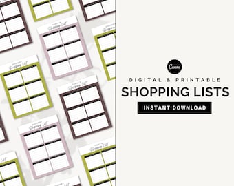 Canva Shopping List Template: Customizable Grocery Planner (Digital Download)