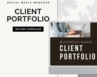 Client Portfolio Canva Template for Social Media Managers (Digital Download)