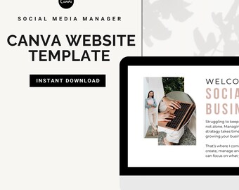 Website Template | Canva Template | Social Media Manager | Freelancer