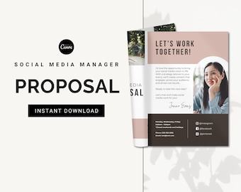 Client Proposal | Canva Template | Social Media Manager | Freelancer