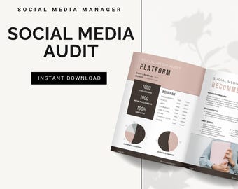 Social Media Audit | Canva Template | Onboarding Questionnaire | Social Media Manager | Freelancer
