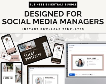 Canva Business Essentials Bundle: Email Signature, Business Card, Portfolio, and Proposal Templates (Digital Download)