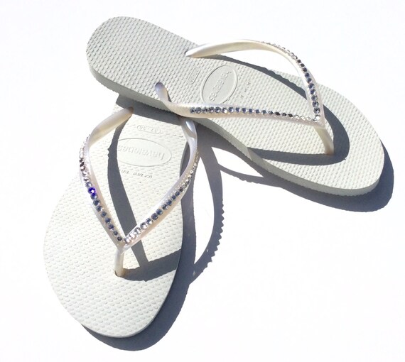 havaianas flip flops genuine swarovski crystals