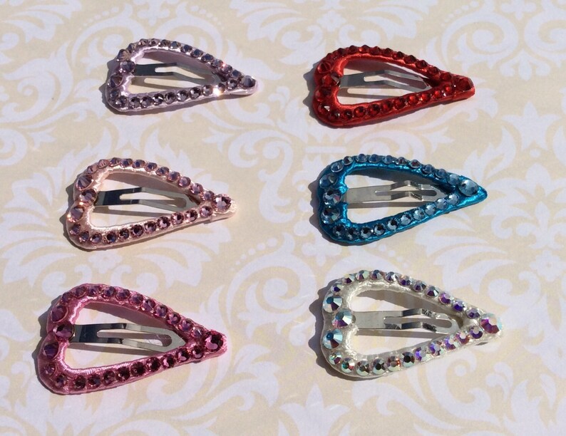 Swarovski Crystal Heart Clip, Hair Jewel , Children's Baby Hair Clip