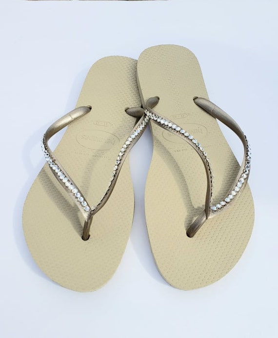 havaianas flip flops with swarovski crystals