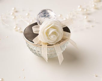 Personalisierte Sojawachskerzen als Gastgeschenk, für Brautpartys, Hochzeiten, in großen Mengen