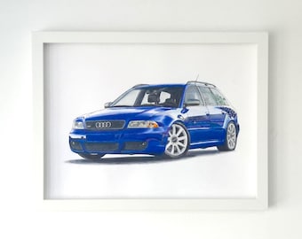 Custom Car Drawing / Car Portrait / Car Artwork / Car Wall Decor / Original Handmade Art / Personalized Gift / Car Guy Gift / Marker