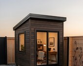 Modern Backyard Office Plans | Insulated Garden Studio Shed (PDF)