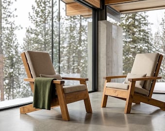 Modern Adirondack Chair Plans | Easy Beginner Woodworking Blueprint (Digital Download)