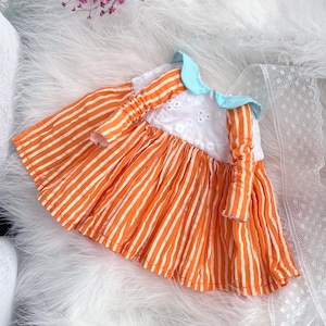 Blythe Dress Orange Handmade Outfit Blythe