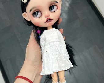 Blythe Dress White Handmade Outfit Blythe