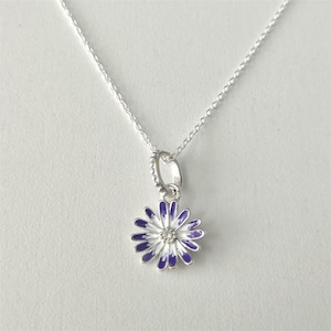 Pandora Purple Daisy Charm Necklace