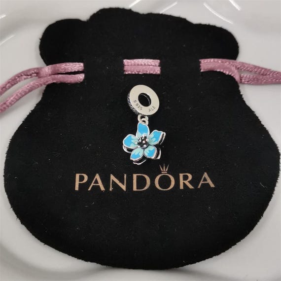 Pandora Blue Blossom Dangle Charm - Etsy