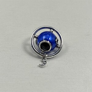 Pandora Cinderella Deep Blue Night Sky Star Moon Earth Charm