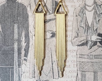 Pendientes Art Déco simples de todos los días - Pendientes Art Déco de la década de 1920 - Pendientes de la década de 1920 - Joyería Flapper - Estilo vintage - Novia de la década de 1920