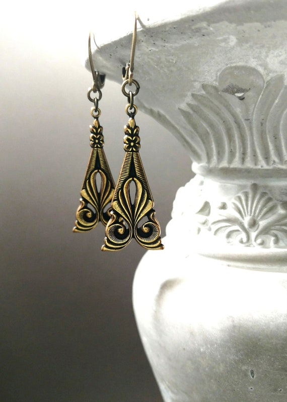 Everyday Art Deco Earrings - Art Deco Jewelry - Art Nouveau Earrings - 1920s Vintage Style - Reproduction Jewelry