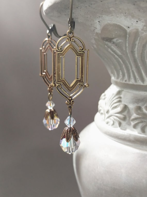 Art Deco Crystal Earrings 1920S Art Deco Jewelry 1920S - Etsy