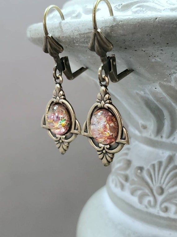 Art Nouveau Drop Earrings - Alfons Mucha - Edwardian Style Jewelry - 1920s Earrings - 1920s Art Deco Jewelry - Vintage Style