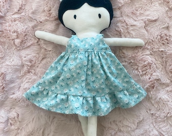 Handmade Girl Black Hair Heirloom Doll