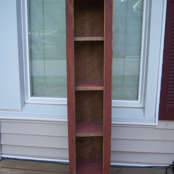 Barn wood 4 shelf Cabinet