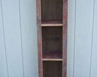Red Barnwood 3 Shelf Cabinet