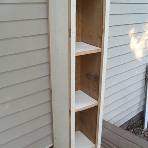 White Barnwood 3 Shelf Cabinet