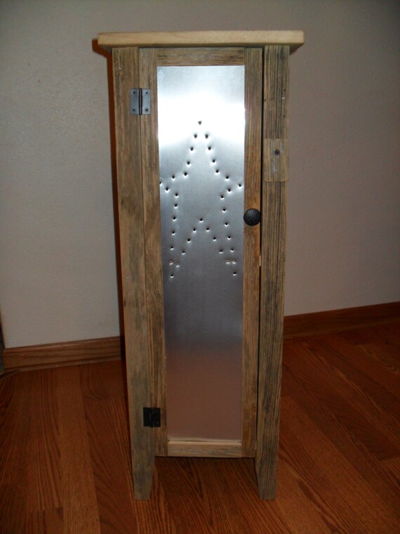 Rustic Star Tin Door Cabinet Etsy