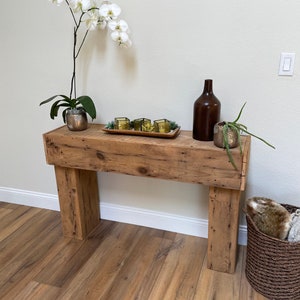 Rustic Barn wood Console Table