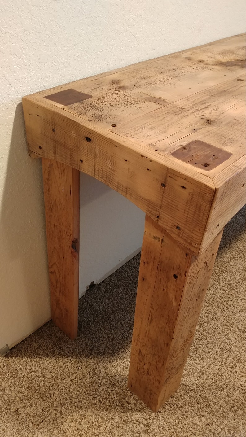 Reclaimed Barnwood Console Table Etsy UK