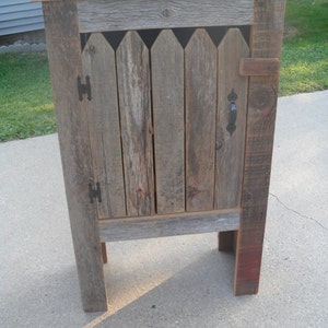 Picket Fence Barn Wood Cabinet