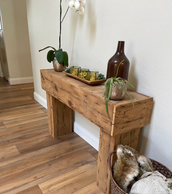 Rustic Barn wood Console Table