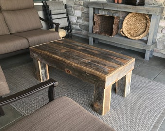 Reclaimed Barn Wood Coffee Table | Etsy