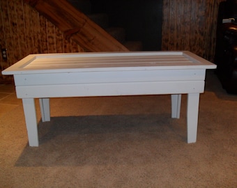 White Primitive Coffee Table