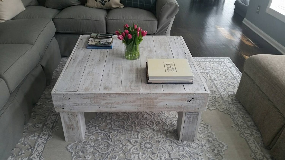 Gray wash wood coffee table discount