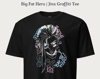 Arcane Jinx Graffiti Tee: League of Legends Inspired Shirt