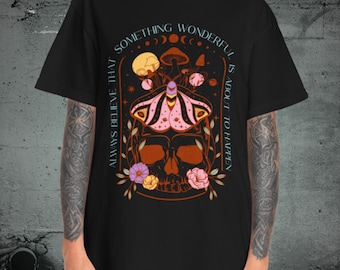 Pastel Gothic Shirt Skull Mushroom Butterfly Tee | Comfort Colors 1717 Witchy Cottagecore Graphic T-Shirt