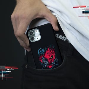 Cyberpunk 2077 Samurai Mask Phone Case: Night City Protective Shell