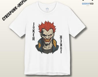 Cyberpunk 2077 T-shirt: The Joker of Night City Graphic Tee | Edgy Gamer Streetwear
